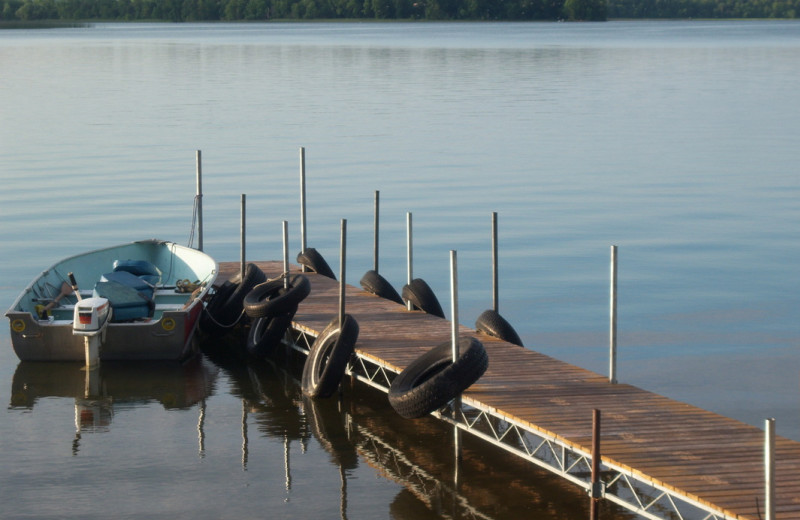 The dock at Abbywood Resort.