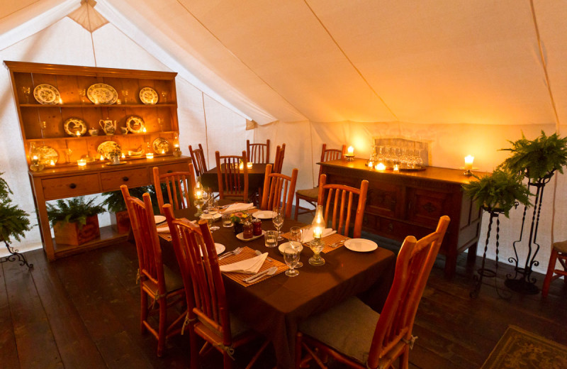 Dining room at Clayoquot Wilderness Resort.