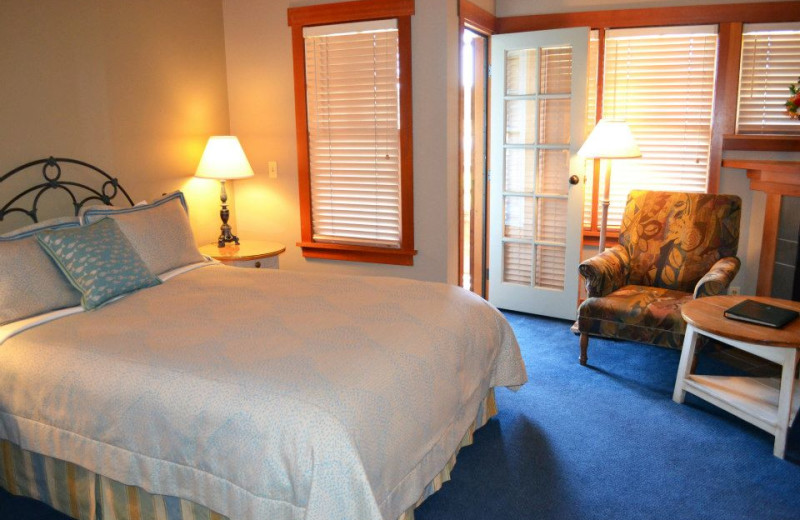 Guest room at La Conner Channel Lodge.