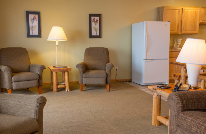 Guest room at Hiawatha Beach Resort.