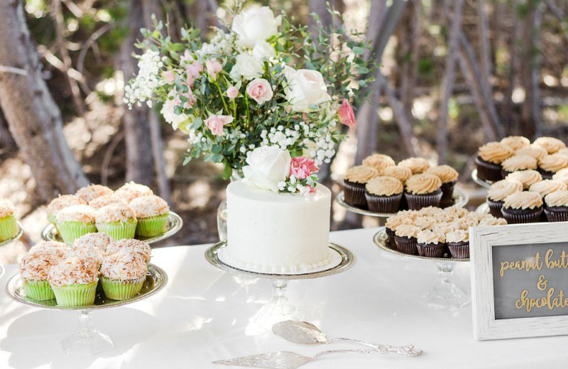 Wedding reception at Elk Lake Resort.