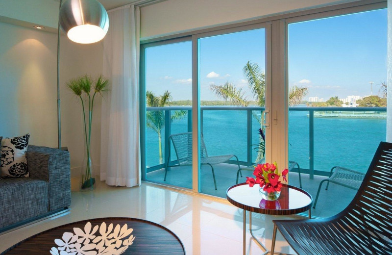 Guest balcony at Bal Harbour Quarzo Luxury Boutique Hotel.