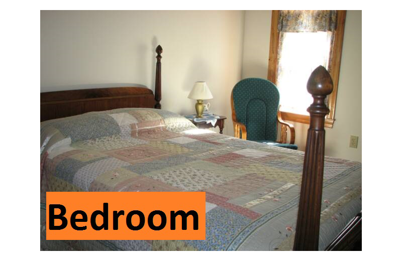 Bedroom at The River House.