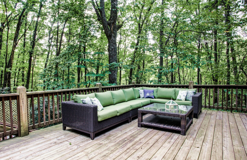 Rental deck at Yonder Luxury Vacation Rentals.
