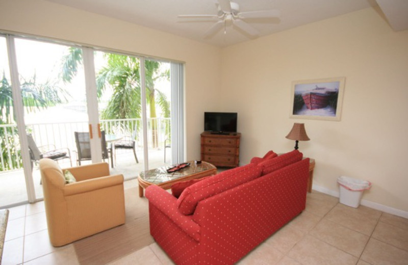 Rental living room at Boca Ciega Resort.