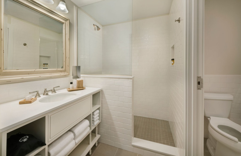 Guest bathroom at Jekyll Ocean Club.