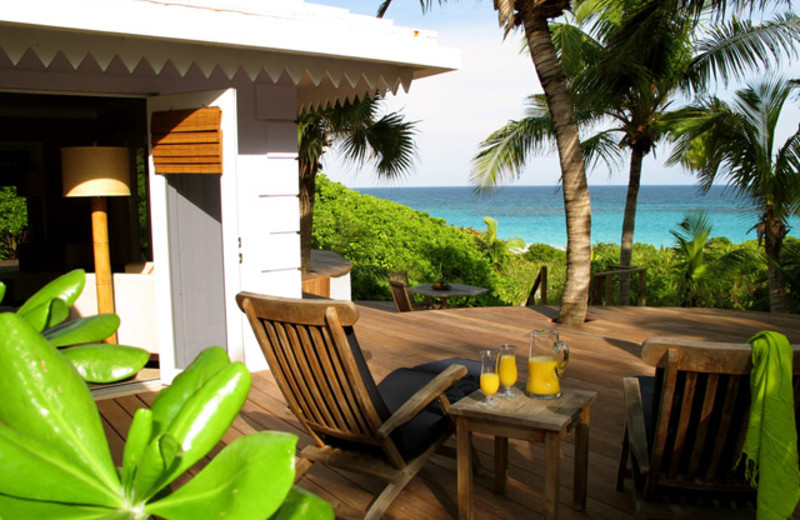 Guest patio at Pink Sands.