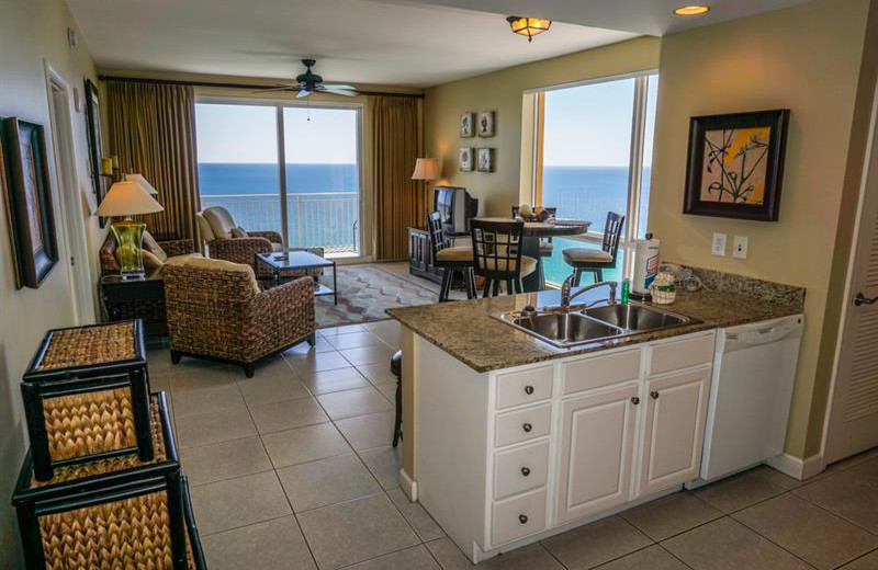 Guest living room at Sterling Resorts.