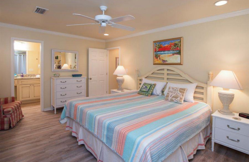 Rental bedroom at Molokai Villas Perdido Key.