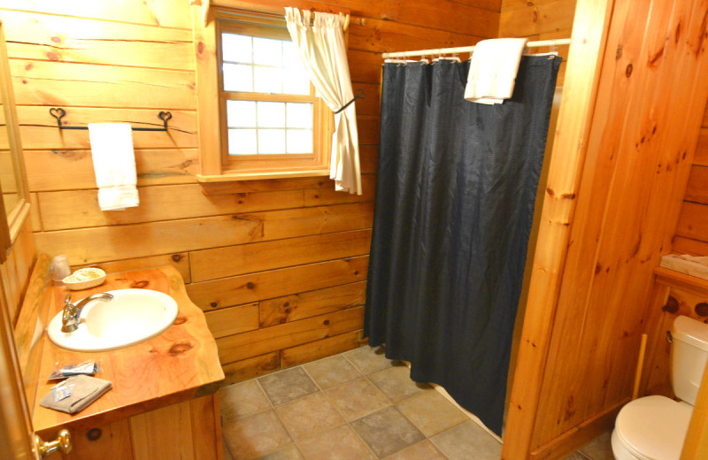 Guest bathroom at The New England Inn & Lodge.