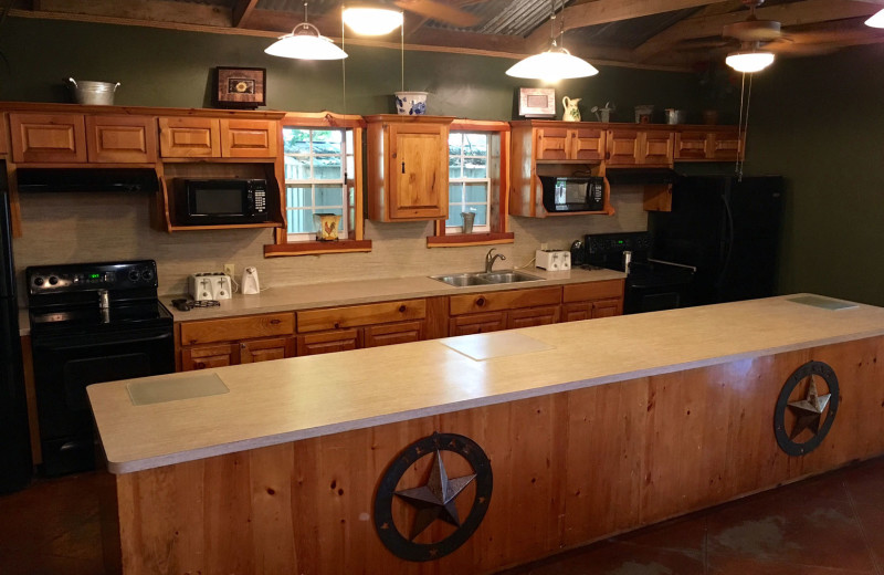 Lodge kitchen at Heart of Texas Lake Resort.