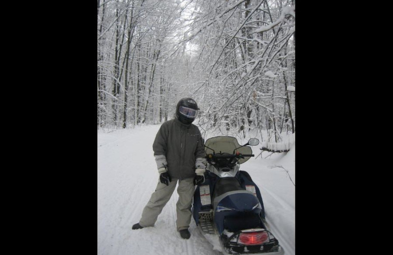 Snowmobiling at The Conger Collection.