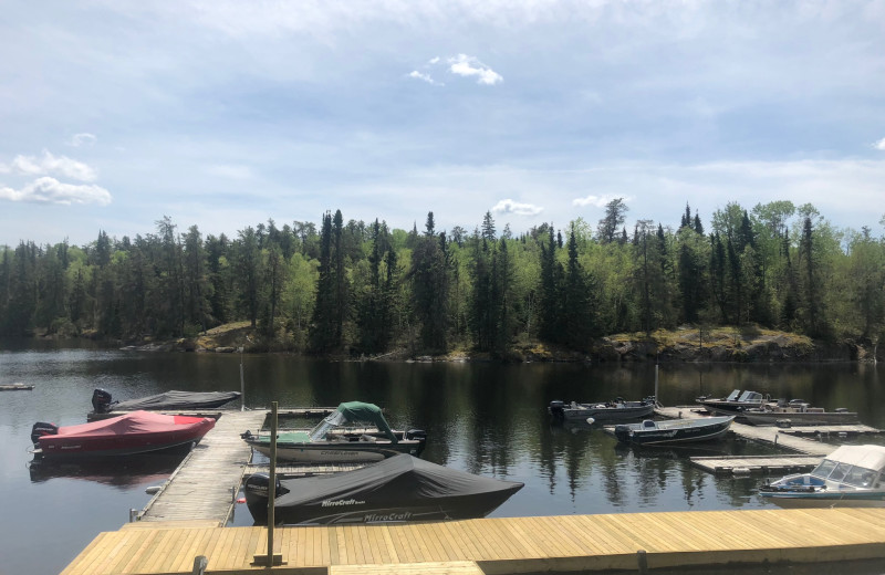 Dock at Dogtooth Lake Resort.