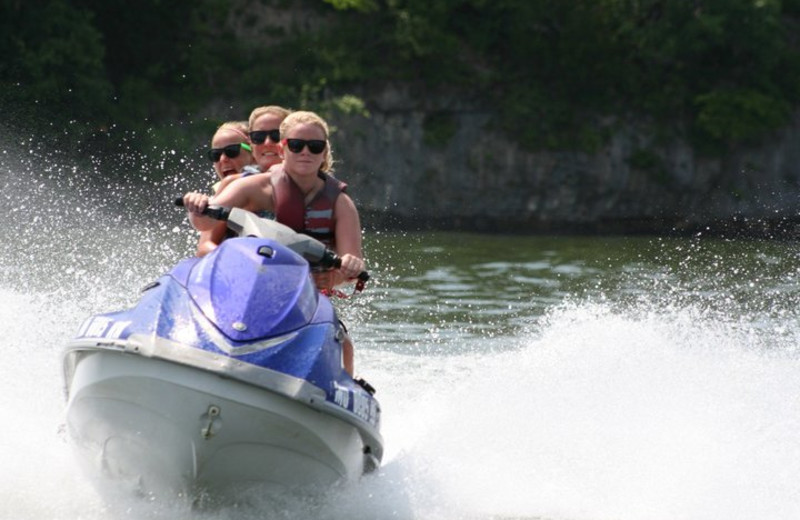 Water activities at Lakeview Resort.