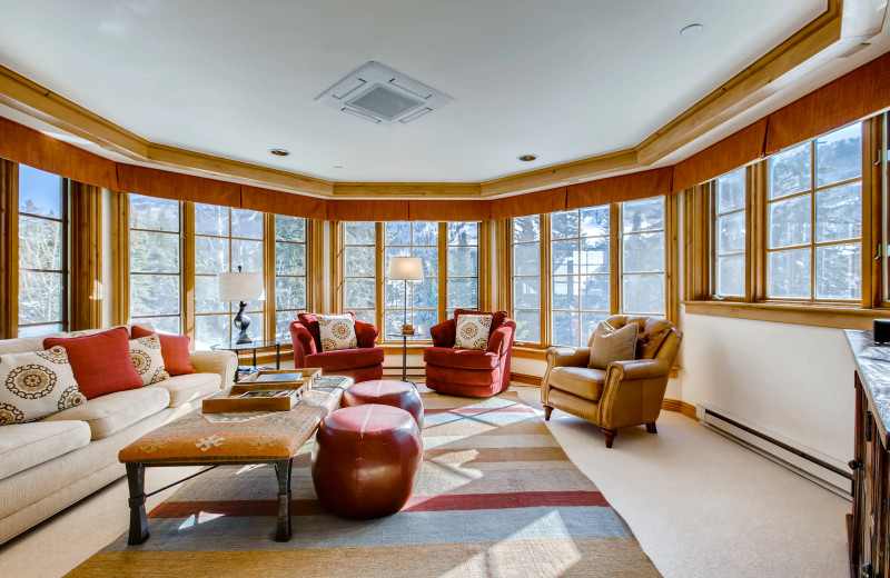 Guest living room at Vail Mountain Lodge & Spa.