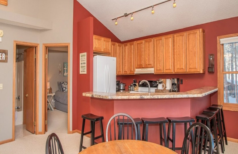 Rental kitchen at Edelweiss Mountain Lodging.