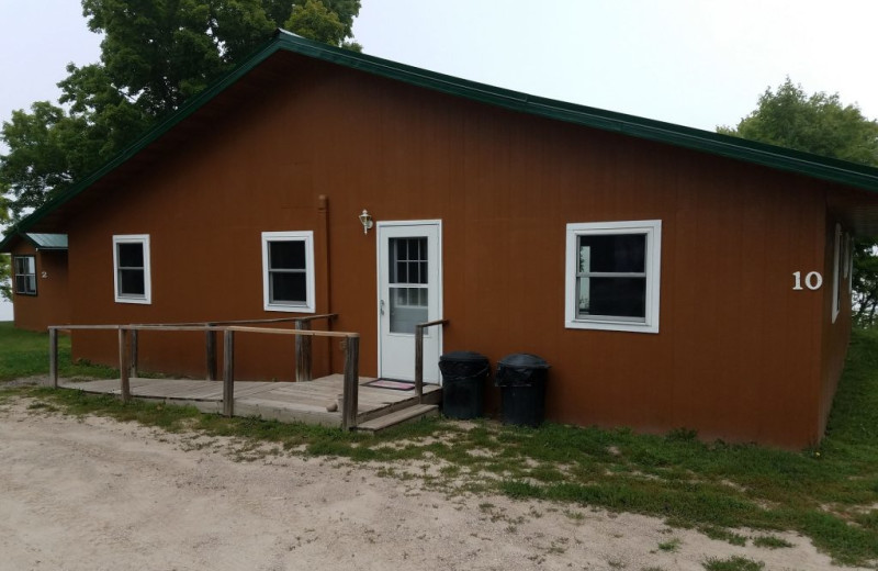 Cabin exterior at Northern Lights Resort.