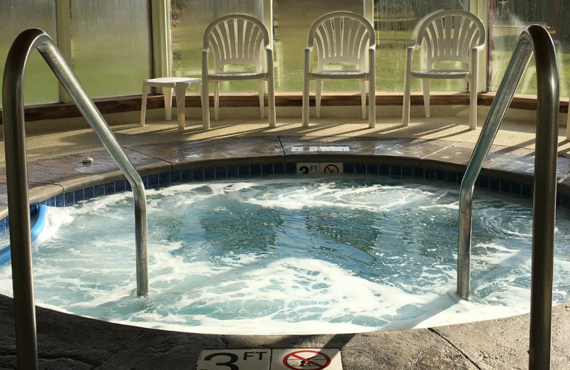 Hot tub at Open Hearth Lodge.