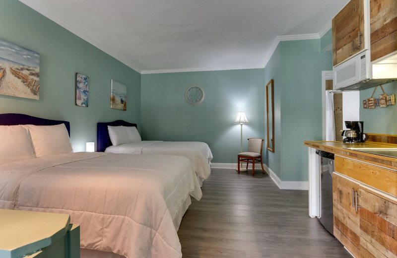 Guest room at Palm Suites.