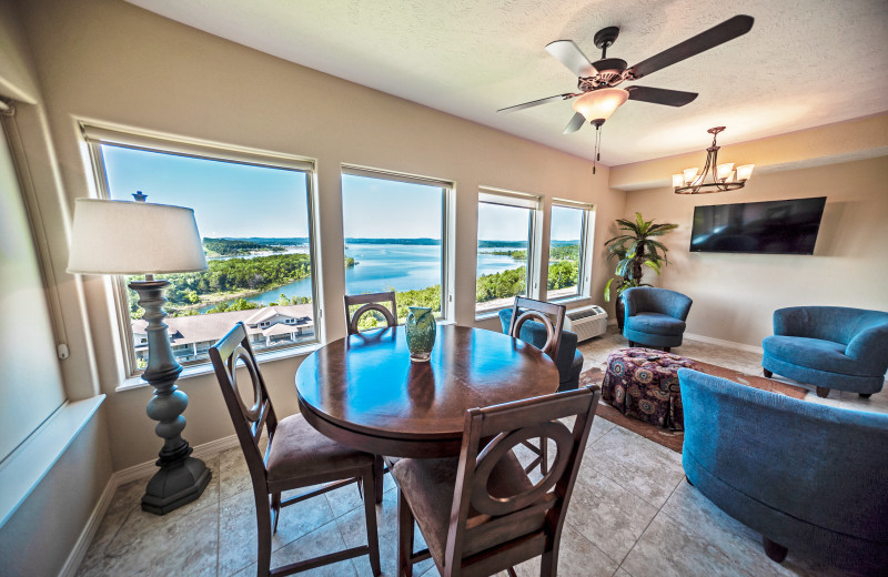 Condo living room at Thousand Hills Vacations.