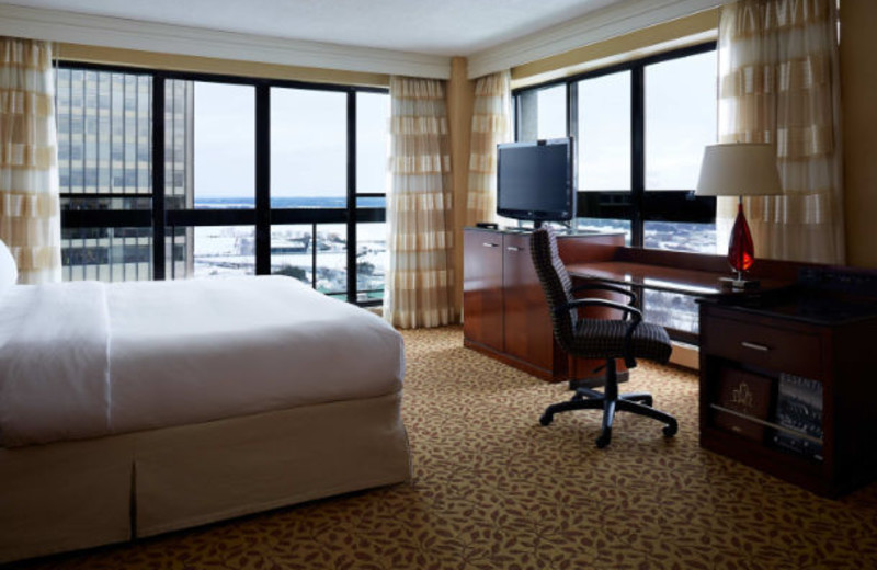 Guest room at Ottawa Marriott Hotel.