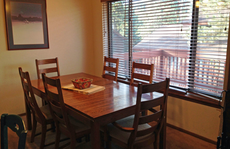 Rental dining area at Resort Properties of Angel Fire.