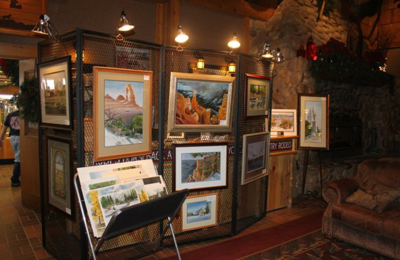 Art gallery at Best Western Bryce Canyon Grand Hotel.