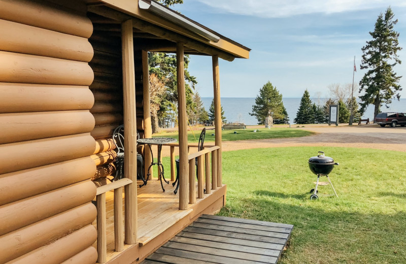 Cabin exterior at Cascade Lodge.