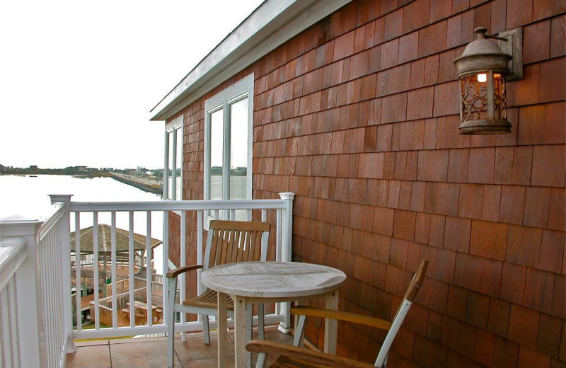 Guest balcony at Oasis Suites.