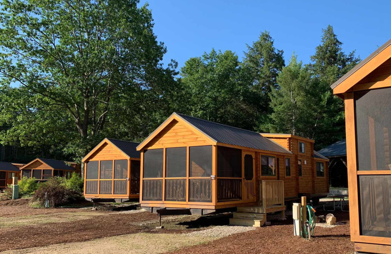 Cabin exterior at Mi-Te-Jo Campground.