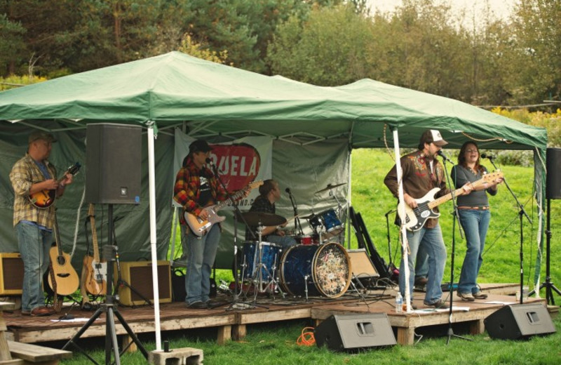 Festival music at Andes Hotel and Restaurant.