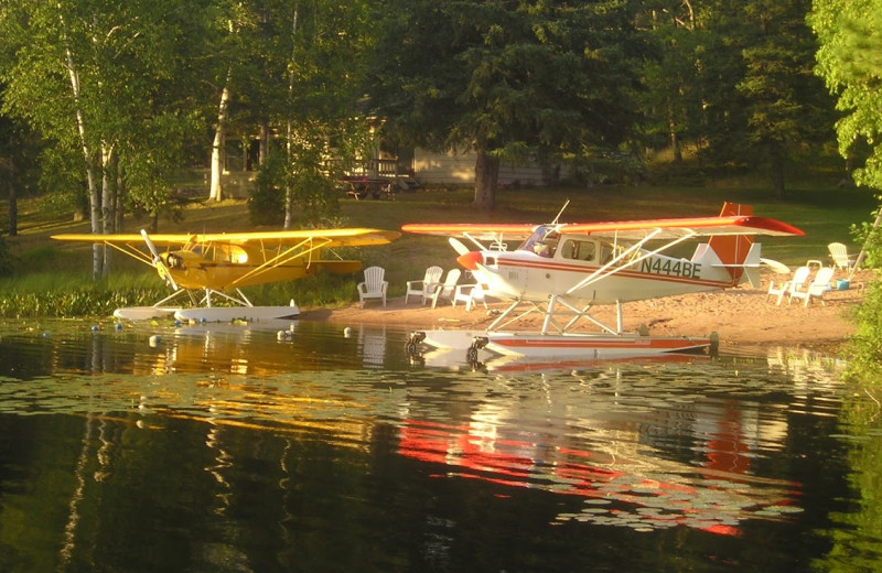 Sea planes at Golden Rule Resort.