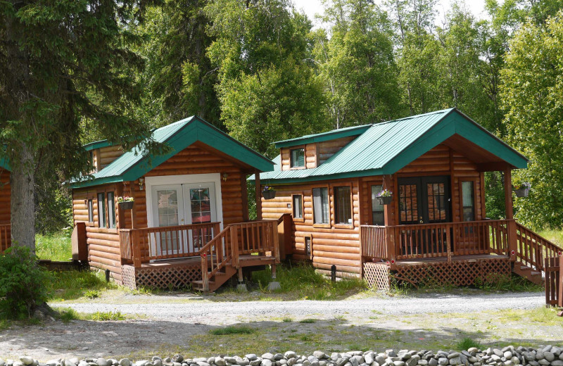 Cabin exterior at Gwin's Lodge & Kenai Peninsula Charter Booking Service.