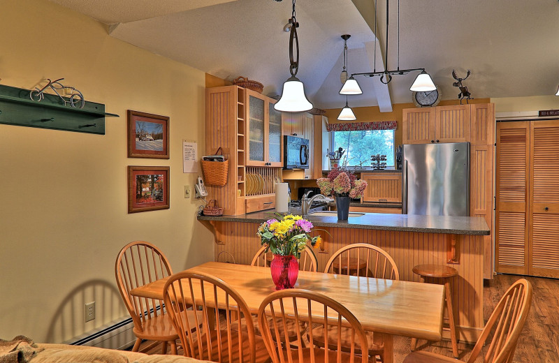 Rental kitchen at Killington Rental Associates.