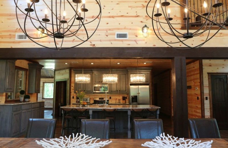 Rental kitchen at Broken Bow Cabin Lodging.