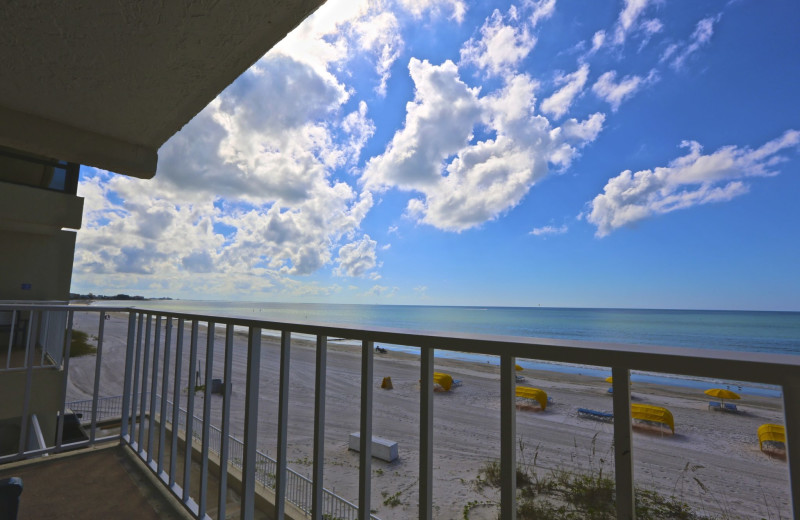 Guest balcony view at Shoreline Island Resort.