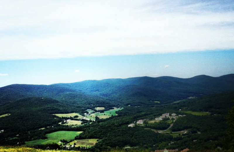 Aerial View of Jiminy Peak Mountain Resort.