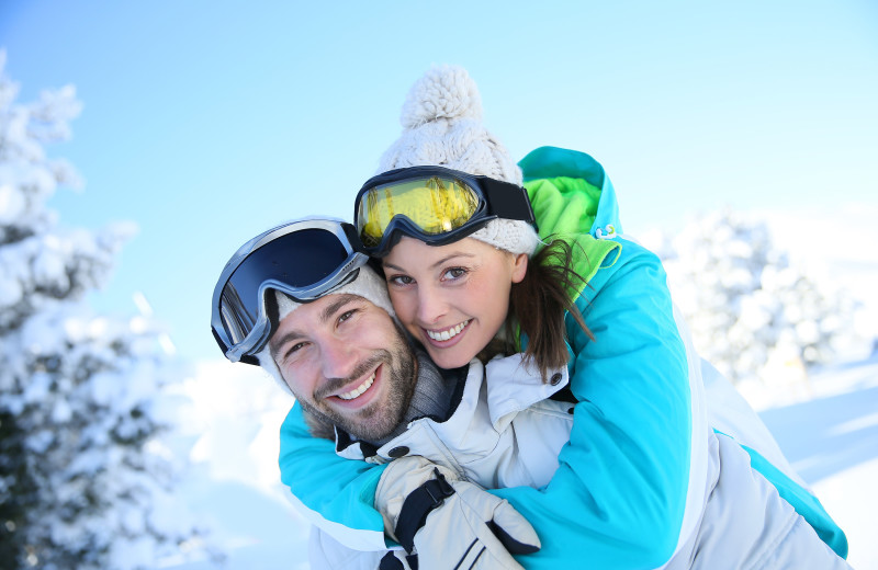 Couple at Lutsen Sea Villas.