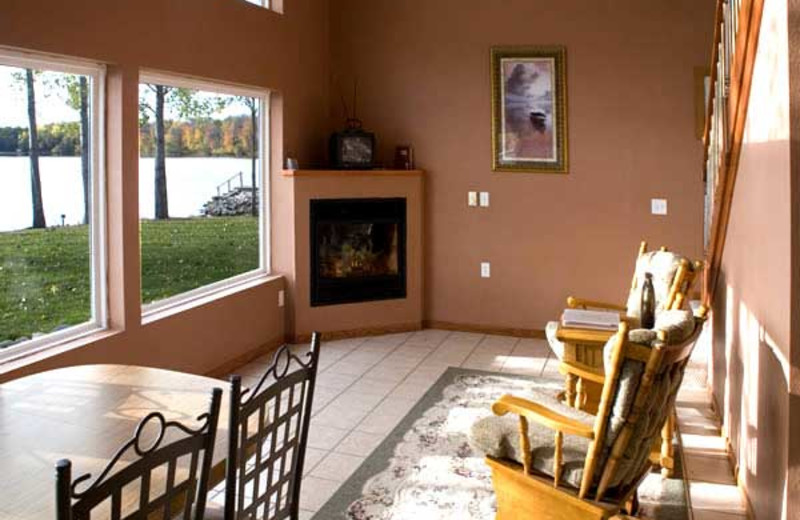 Cabin interior at Brophy Lake Resort.