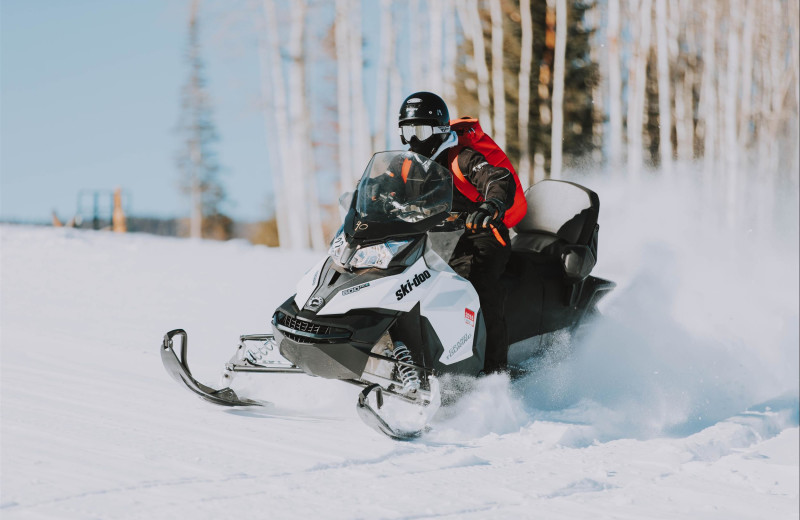 Snowmobiling at Fireside Resort at Jackson Hole.