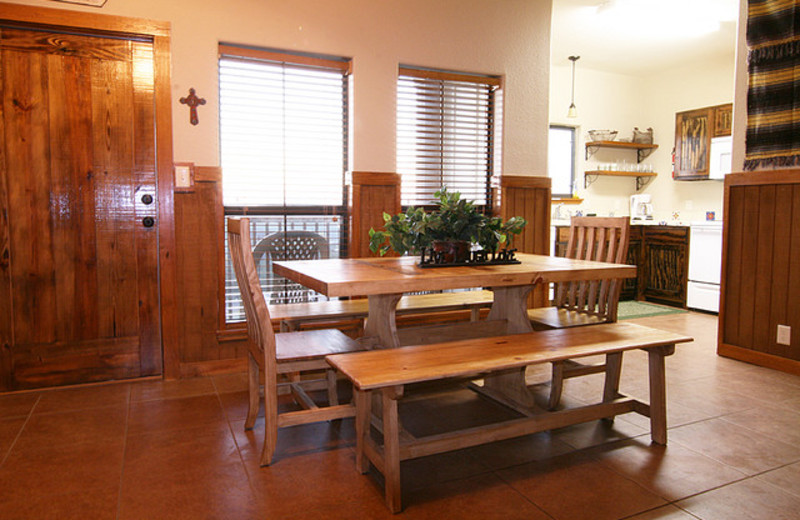 Condo dining room at Neal's Lodges.