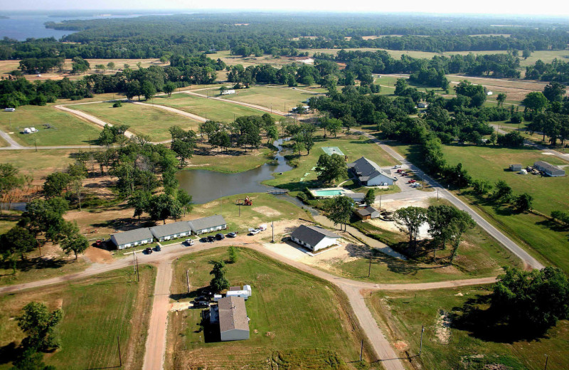 Aerial view of Holiday Villages Clubhouse.