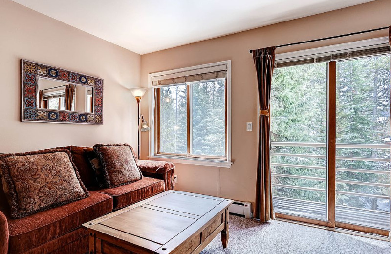 Rental living room at Wildwood Suites.