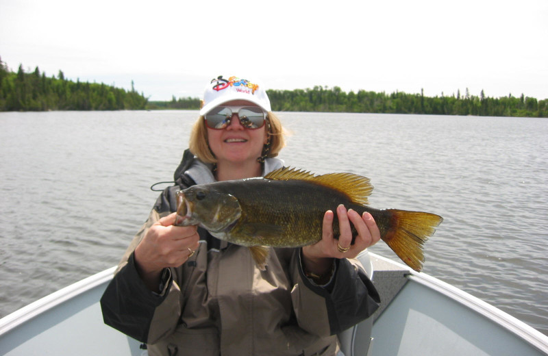 Fishing at Manotak Lodge.