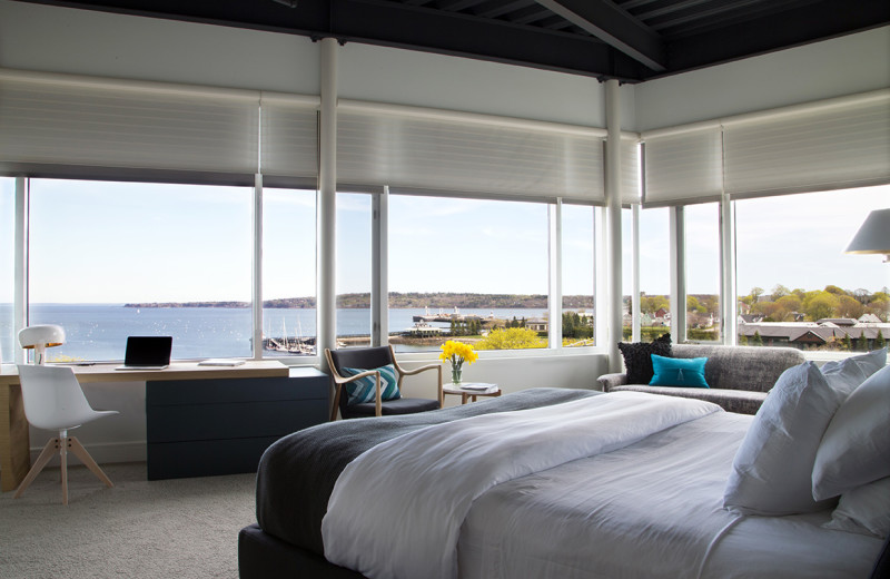 Guest room at 250 Main Hotel.