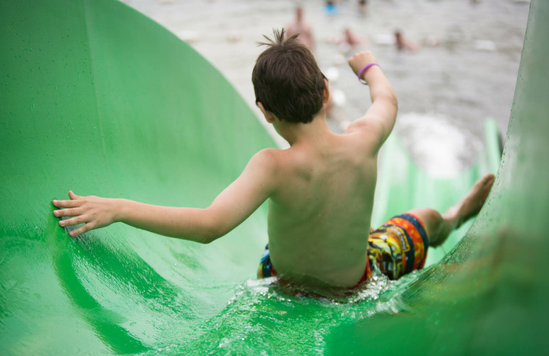 Water slide at Woodloch Resort.