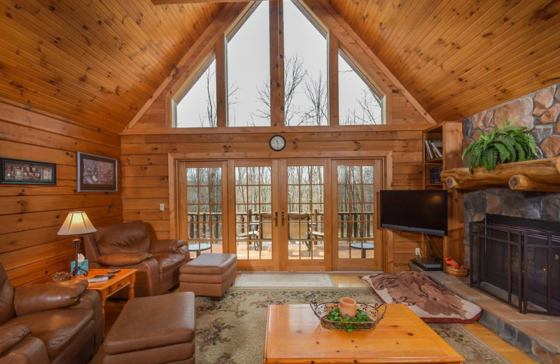 Rental living room at Taylor-Made Deep Creek Vacations.