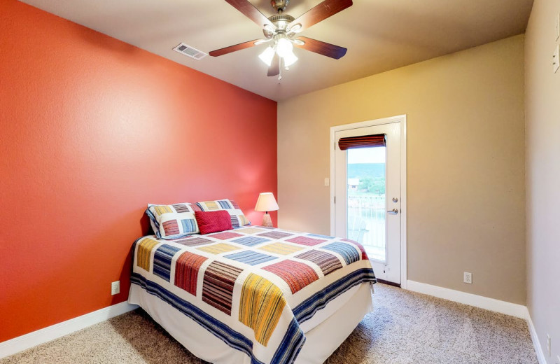 Rental bedroom at Still Waters Vacation Home.