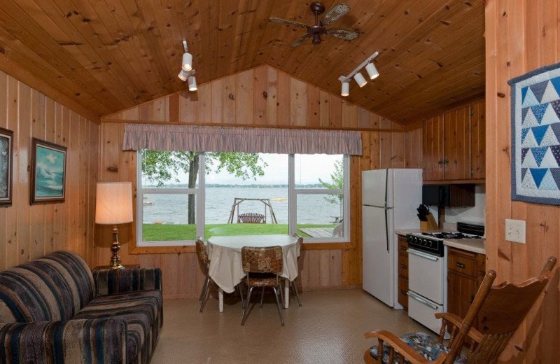 Cabin interior at Dickerson's Lake Florida Resort.