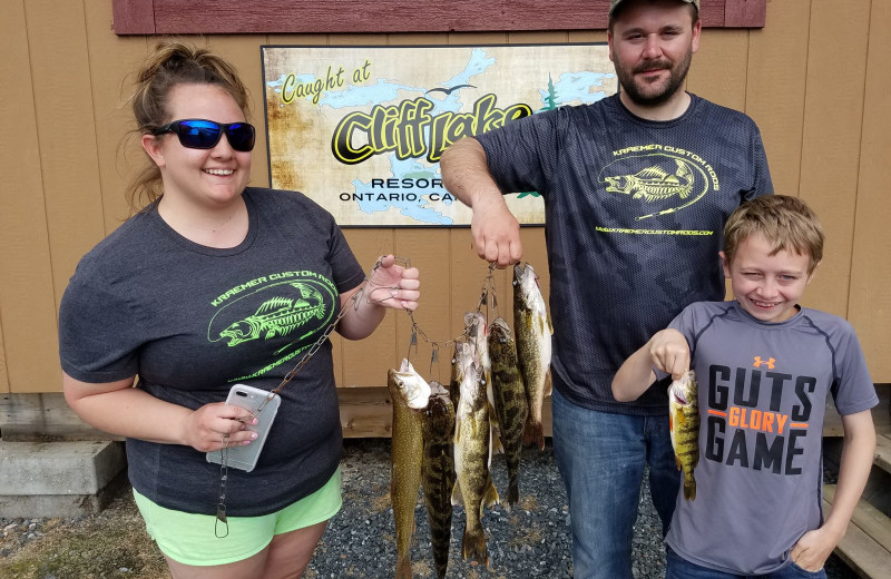 Fishing at Cliff Lake Resorts.